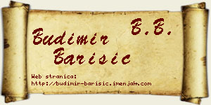 Budimir Barišić vizit kartica